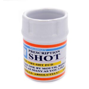 Shot Glasses Set of 12 - Prescription Pill Bottle Shot Glass 2 oz Rx Unique Funny Novelty Shots for Men, Great Gag Gifts Shot Glasses for Vodka, Whiskey, Tequila, Espresso, Secret Santa (12 Pack)