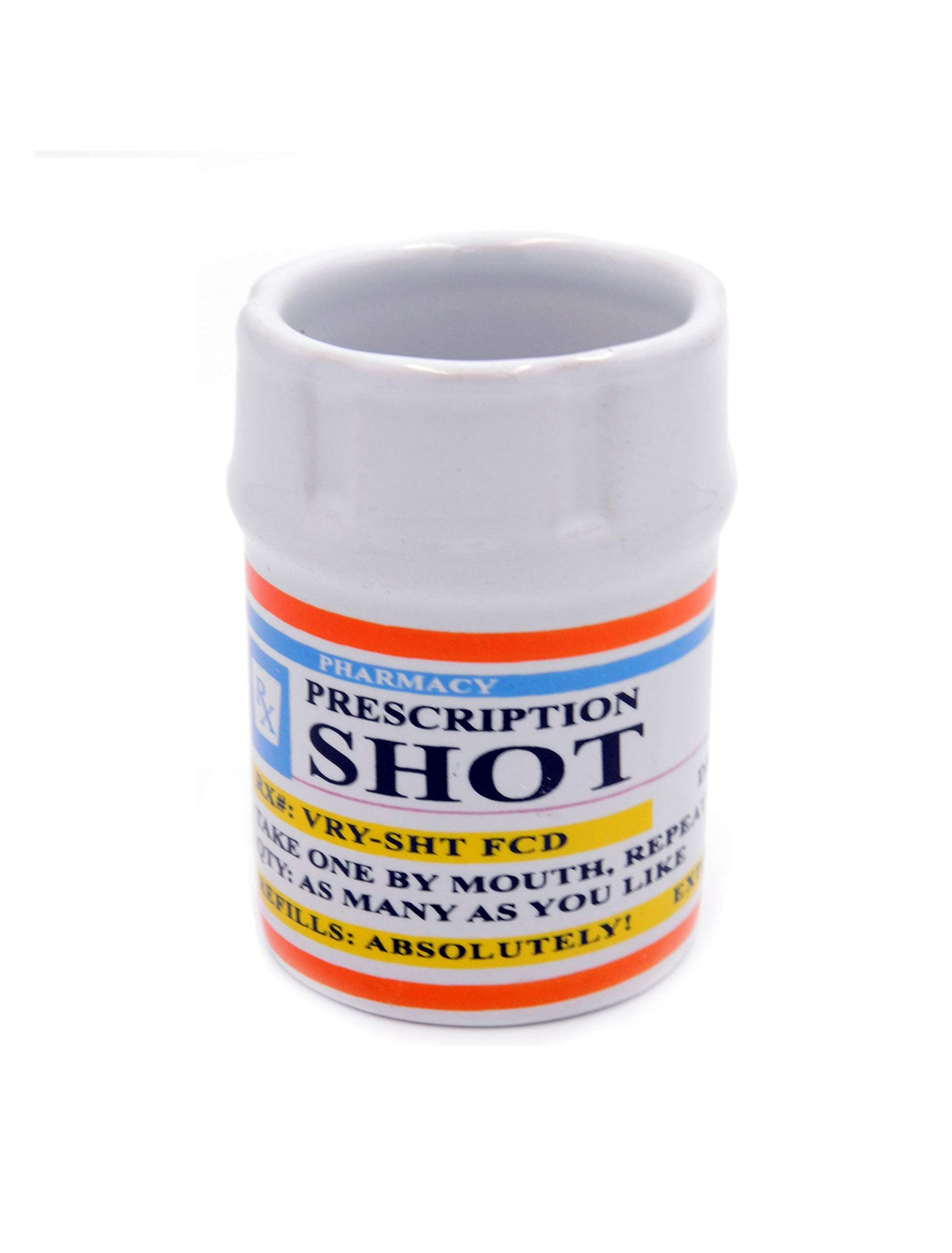 Shot Glasses Set of 12 - Prescription Pill Bottle Shot Glass 2 oz Rx Unique Funny Novelty Shots for Men, Great Gag Gifts Shot Glasses for Vodka, Whiskey, Tequila, Espresso, Secret Santa (12 Pack)