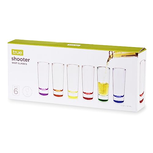 True Shooter Glasses, Shot Glasses Set of 6, Tequila Shot Glasses Whiskey Shot Glasses, Shot Glasses Set 2oz Shot Glasses, Cool Shot Glasses, Assorted