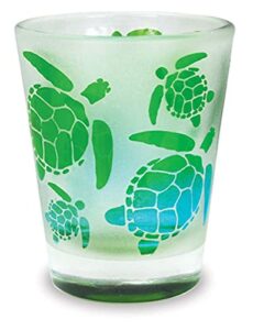 cape shore frosted shot glass - turtle ideal for coffee espresso, tea, parties, housewarming