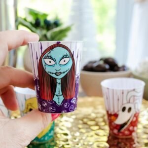 The Nightmare Before Christmas Disney Faces 2-Ounce Plastic Mini Cups | Set of 4