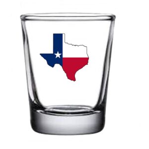 Rogue River Tactical Texas State Flag Outline Shot Glass Gift For Texan TX