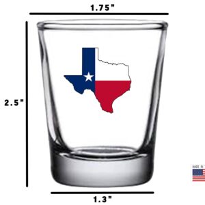 Rogue River Tactical Texas State Flag Outline Shot Glass Gift For Texan TX