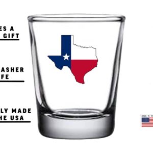 Rogue River Tactical Texas State Flag Outline Shot Glass Gift For Texan TX