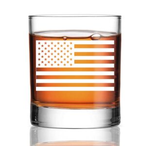 perfectinsoy american flag whiskey glass, perfect glass as a christmas, veterans day, father’s day, 4th of july, or birthday gift for dad
