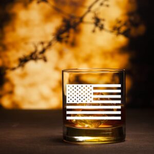 Perfectinsoy American Flag Whiskey Glass, Perfect Glass as a Christmas, Veterans Day, Father’s Day, 4th of July, or Birthday Gift for Dad