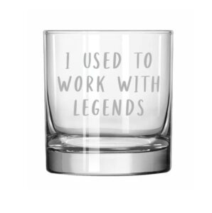 mip brand 11 oz rocks whiskey old fashioned glass i used to work with legends going away gift for coworker new job funny