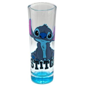 jerry leigh sitting stitch alien shot glass, disney themed adult drinking glasses, disney vacation souvenirs for men, unique birthday and housewarming gifts for men and women, 1 ounce