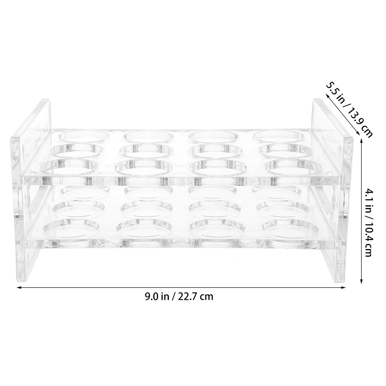 Beaupretty Shot Glasses Storage Organizer Acrylic Shot Glass Holder, Acrylic Shot Glass Stand/Rack/Display/Serving Tray for Bar,Pub,Party (3 Rows * 4 Hole Circle)