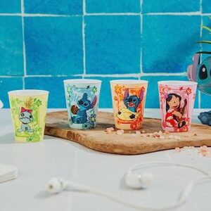 Disney Lilo & Stitch Tropical 2-Ounce Plastic Mini Cups | Set of 4