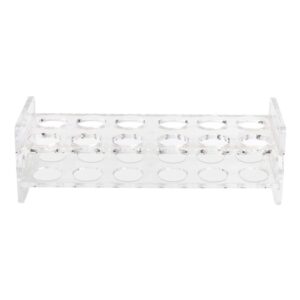 allure maek 12 round holes shot glasses holder acrylic 3 rows wine glass cup rack organizer drinkware for barware, shot glass display,bar exhibition party festival (acrylic)