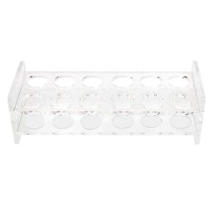 Allure Maek 12 Round Holes Shot Glasses Holder Acrylic 3 Rows Wine Glass Cup Rack Organizer Drinkware for Barware, Shot Glass Display,Bar Exhibition Party Festival (Acrylic)