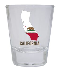 california republic state flag bear souvenir round shot glass