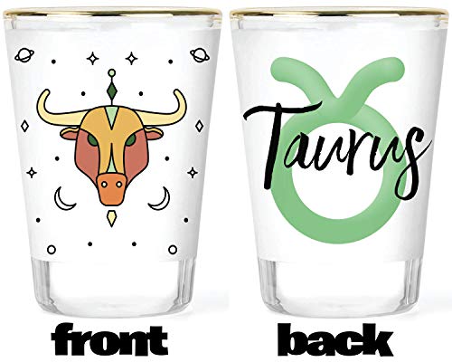 Zodiac Shot Glasses - Libra Shot Glass - Pisces Shot Glass - Sagittarius Shot Glass - Scorpio Shot Glass -Taurus Shot Glass - Virgo Shot Glass