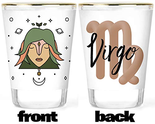 Zodiac Shot Glasses - Libra Shot Glass - Pisces Shot Glass - Sagittarius Shot Glass - Scorpio Shot Glass -Taurus Shot Glass - Virgo Shot Glass