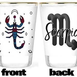 Zodiac Shot Glasses - Libra Shot Glass - Pisces Shot Glass - Sagittarius Shot Glass - Scorpio Shot Glass -Taurus Shot Glass - Virgo Shot Glass