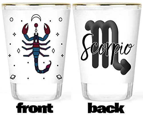 Zodiac Shot Glasses - Libra Shot Glass - Pisces Shot Glass - Sagittarius Shot Glass - Scorpio Shot Glass -Taurus Shot Glass - Virgo Shot Glass