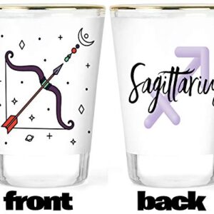 Zodiac Shot Glasses - Libra Shot Glass - Pisces Shot Glass - Sagittarius Shot Glass - Scorpio Shot Glass -Taurus Shot Glass - Virgo Shot Glass