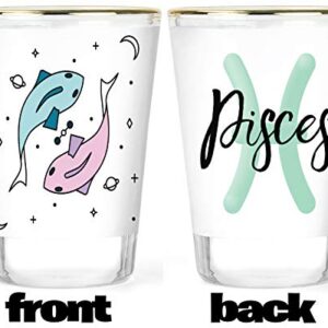 Zodiac Shot Glasses - Libra Shot Glass - Pisces Shot Glass - Sagittarius Shot Glass - Scorpio Shot Glass -Taurus Shot Glass - Virgo Shot Glass