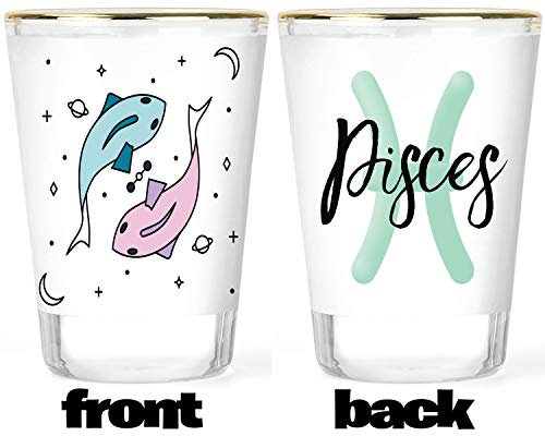 Zodiac Shot Glasses - Libra Shot Glass - Pisces Shot Glass - Sagittarius Shot Glass - Scorpio Shot Glass -Taurus Shot Glass - Virgo Shot Glass