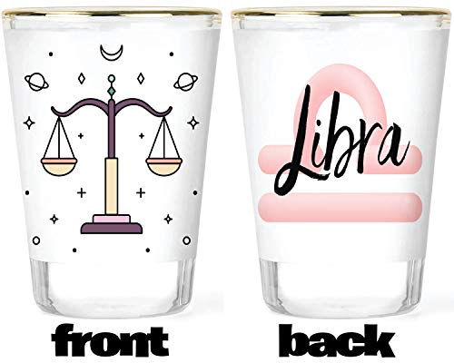 Zodiac Shot Glasses - Libra Shot Glass - Pisces Shot Glass - Sagittarius Shot Glass - Scorpio Shot Glass -Taurus Shot Glass - Virgo Shot Glass