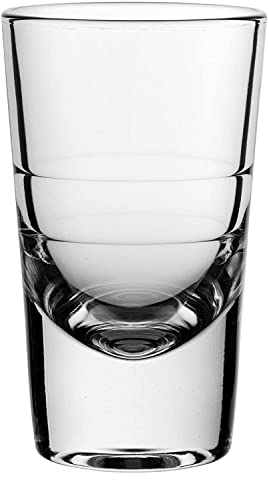 Fifth Avenue Crystal Shot Glasses | Set of 6 Shot Glasses for Liquor & Spirits, 3.8 Ounces, Clear | Bar Drinkware Gift Set for Men & Women, Wedding Favors, Groomsmen & 21st Birthday | (Lille Design)