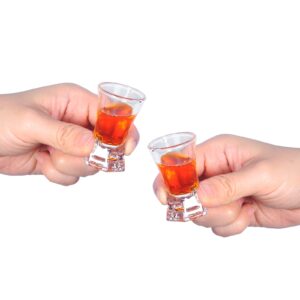 Jaepsing Shot Glasses, 0.5oz Heavy Base Shot Glass Set of 6/Cute Shot Glasses/Clear Shot Glasses/Cordial Glasses/Perfect for Spirits