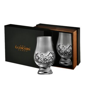 glencairn cut whiskey glass, presentation gift set of 2