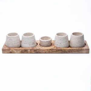 mezcal for life marble stone 6 piece mezcal tasting set, four volcano-shaped shot glasses, a salt holder, and a flight tray, precious sipping vessel for everyday use and parties, perfect for gift