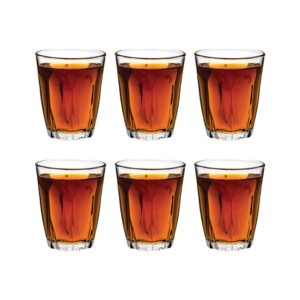 vikko 3.75 ounce shot glasses, set of 6 small liquor and spirit glasses, durable tequila bar glasses for alcohol and espresso shots, 6 piece large shooter glass set