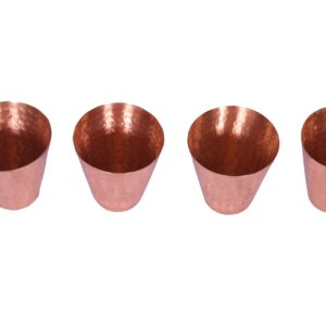 Generic Copper Essentials Mascow Mule Hammered Copper Shot Glasses(Set Of 4) 100% Pure Copper With Gift Boxes