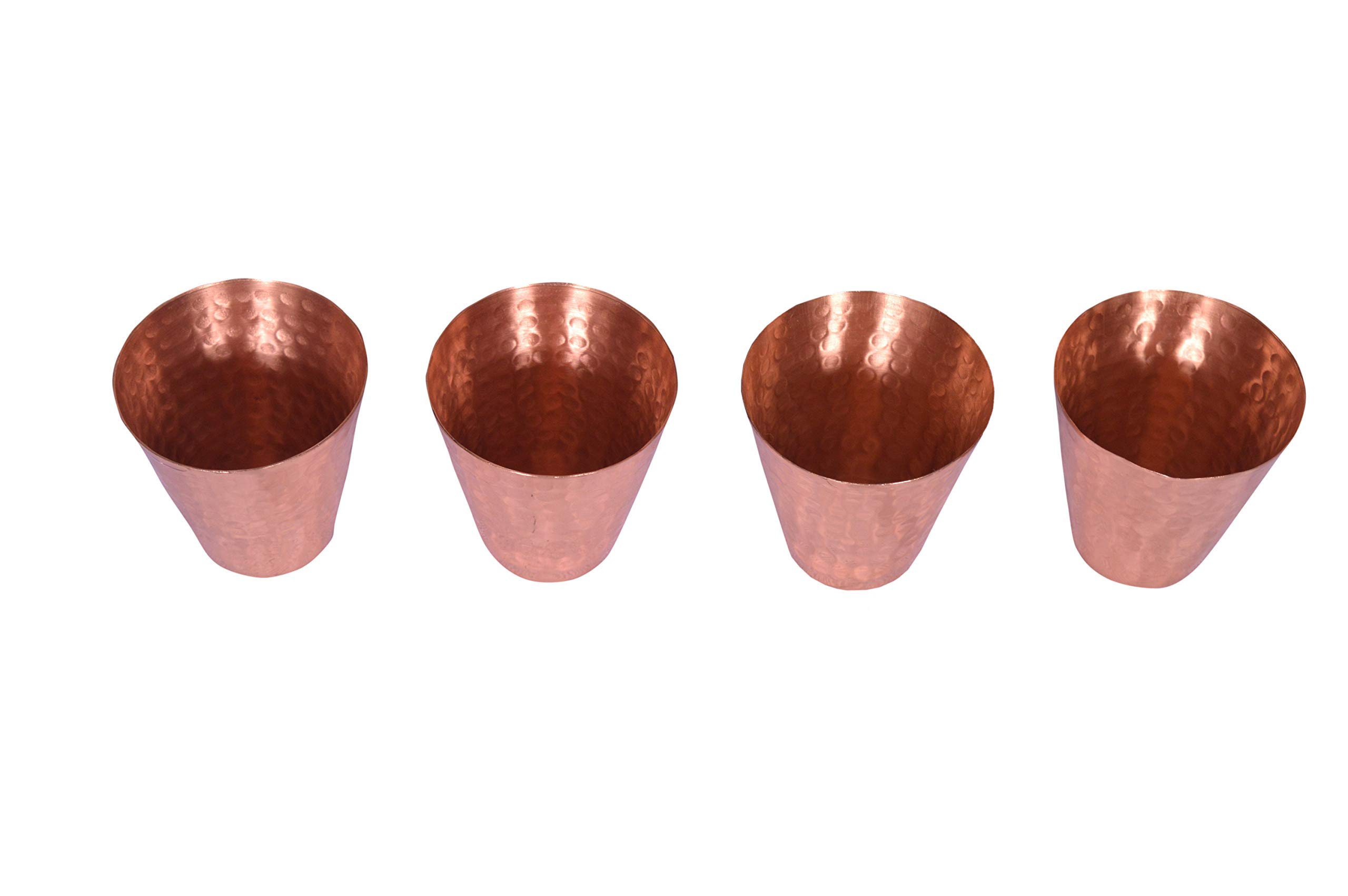Generic Copper Essentials Mascow Mule Hammered Copper Shot Glasses(Set Of 4) 100% Pure Copper With Gift Boxes