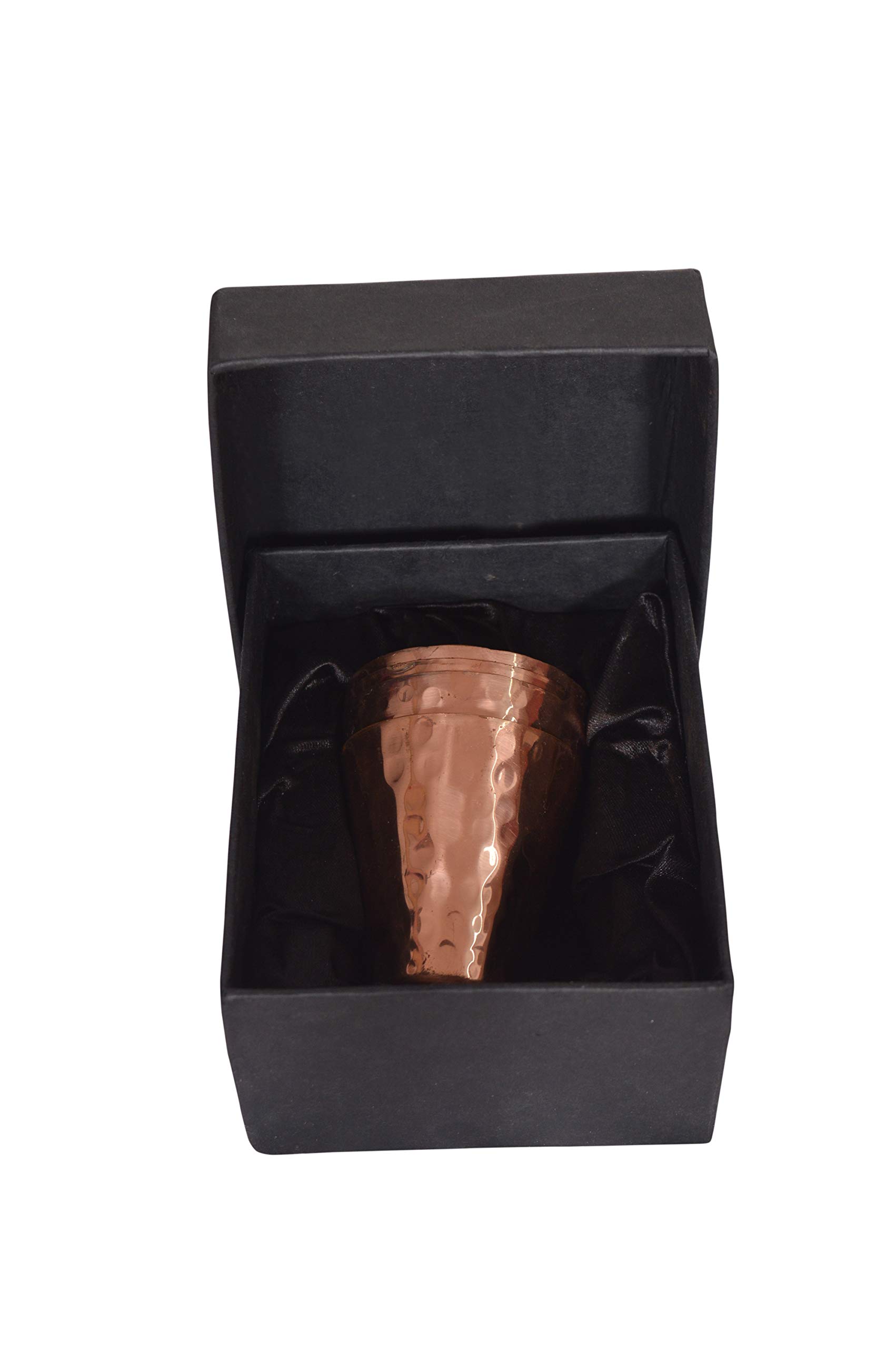 Generic Copper Essentials Mascow Mule Hammered Copper Shot Glasses(Set Of 4) 100% Pure Copper With Gift Boxes