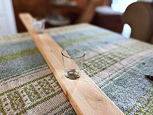 Generic Wood Shot Ski Drinking Board for Party Wedding Big Event (4 Persons, No Shot Glass)