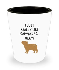 spreadpassion capybara shot glass - i just really like capybaras okay