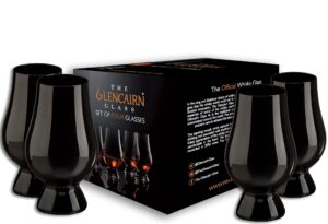 glencairn black whisky glass, set of 4 in 4 pack gift carton