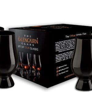 GLENCAIRN BLACK WHISKY GLASS, SET OF 4 IN 4 PACK GIFT CARTON