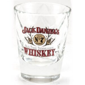 jack daniel's old time whiskey shot glass, 2.5 ounce, clear