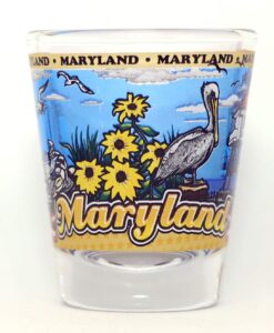 maryland state wraparound shot glass