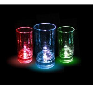 LED Glasses | Acrylic Shot Glass Set | 2 Ounces | Christmas Party Glass