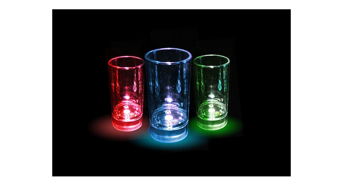 LED Glasses | Acrylic Shot Glass Set | 2 Ounces | Christmas Party Glass