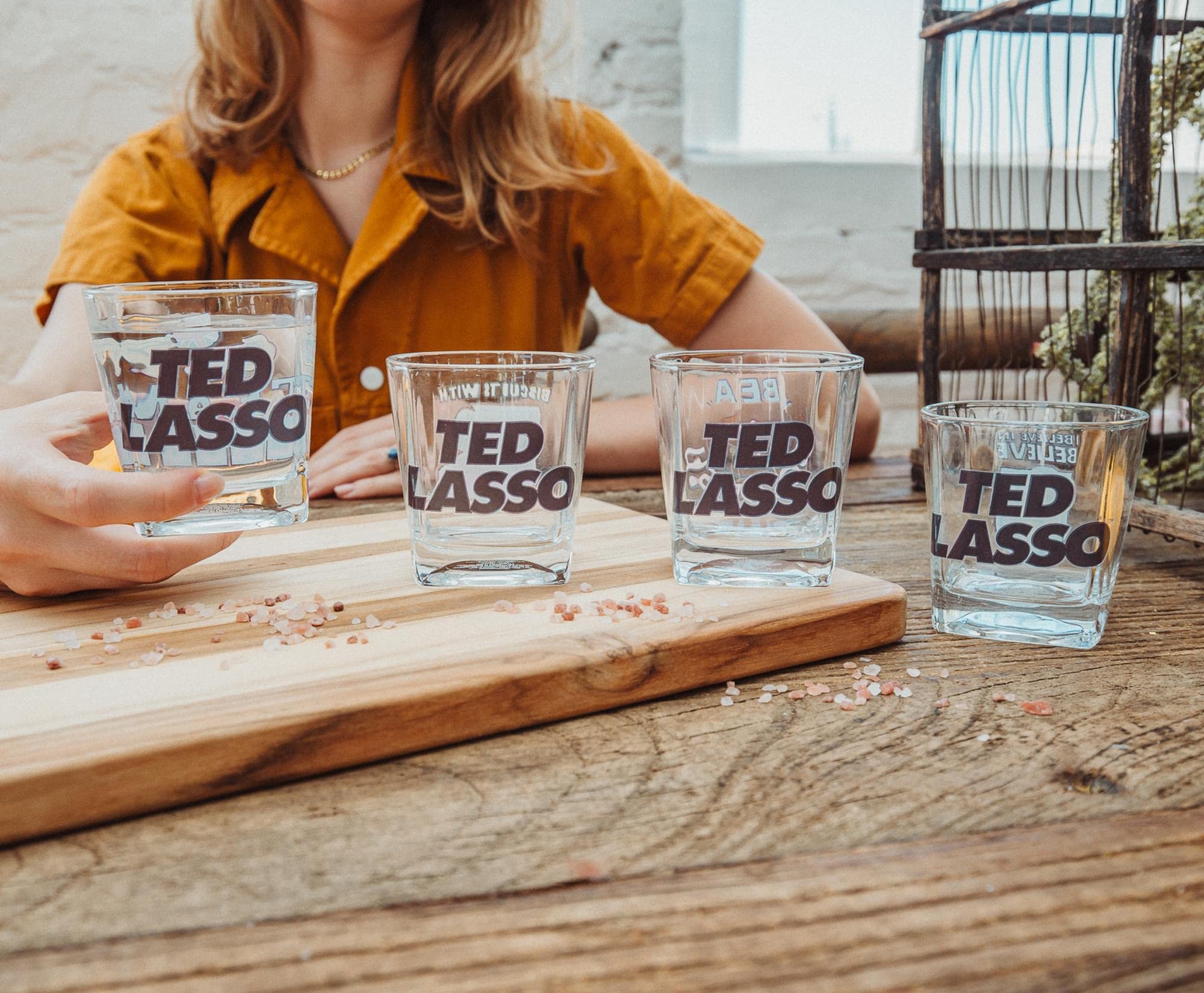 Silver Buffalo Ted Lasso 10-Ounce Mini Rocks Glasses | Set of 4