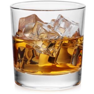 whiskey glasses set of 4 simple design | bar glasses | old fashioned tumblers | lowball glasses | rocks glasses | 12 oz drinking glass