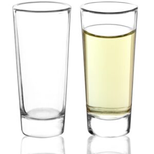 youngever 8 pack shot glass set, glass shot, clear shot glass (2.5 ounce)