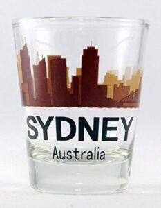 sydney australia sunset skyline shot glass