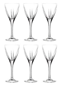 barski liquor glass - stemmed glasses - set of 6 glasses - crystal glass - designed - use it for - sherry - shot - vodka - liquor - cordial - each glass is 2.25 oz made in europe