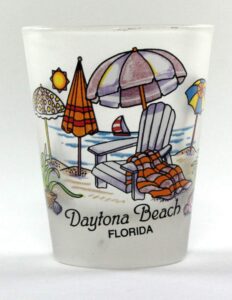 daytona beach florida beach chair shot glass