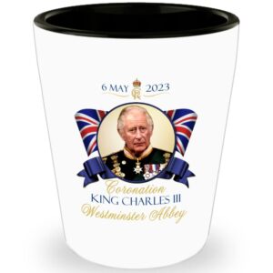 Cyber Hutt West King Charles III Coronation 2023 Commemorative Shot Glass