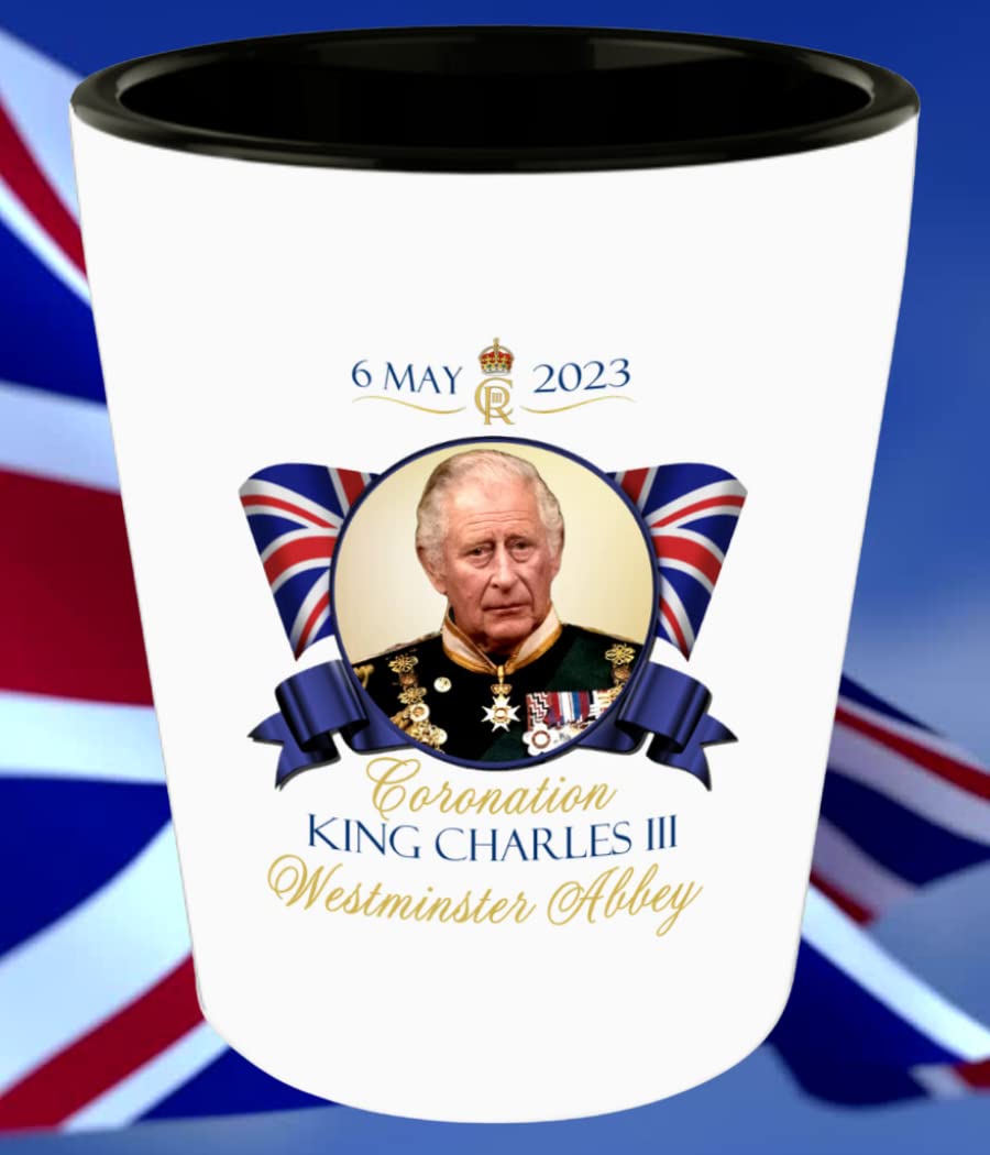 Cyber Hutt West King Charles III Coronation 2023 Commemorative Shot Glass