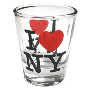 city-souvenirs i love new york shot glass, officially licensed i heart ny shot glasses from nyc in gift box